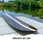 K222B Paddle Board in Dark Painted Wood 11ft with 1 fin 